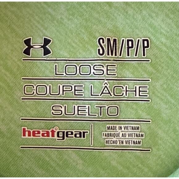 Under Armour Polo Men Small Polo Shirt Heat Gear Loose Fit Light Green Heather - Picture 9 of 16